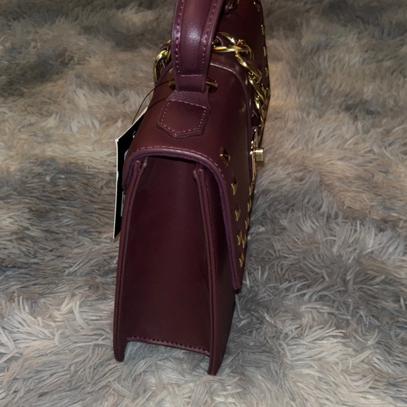 Badgley Mischka Satchel purse crossbody with Gold Accents NWT - Picture 10 of 13